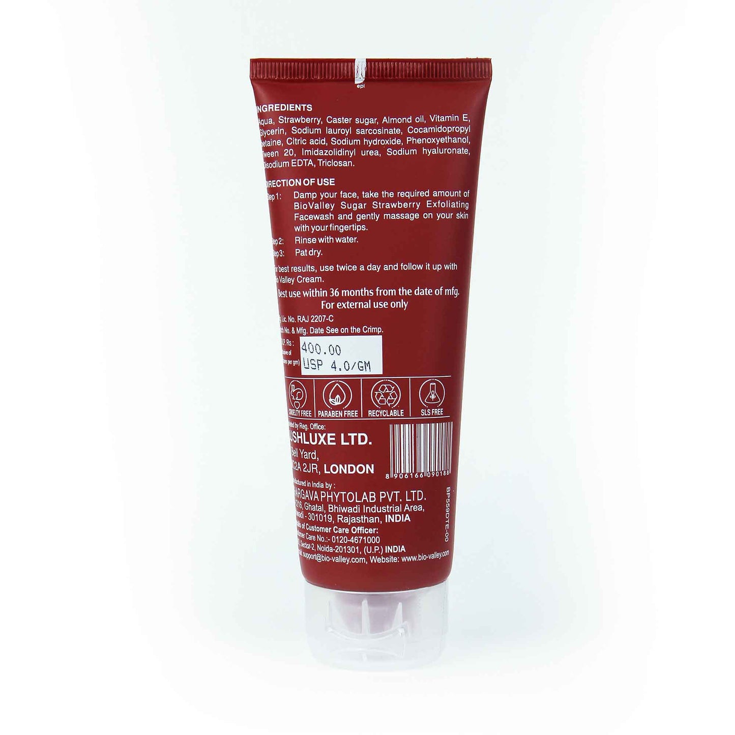 Sugar Strawberry Facewash & Exfoliator for Smooth, Fresh & Glowing Skin