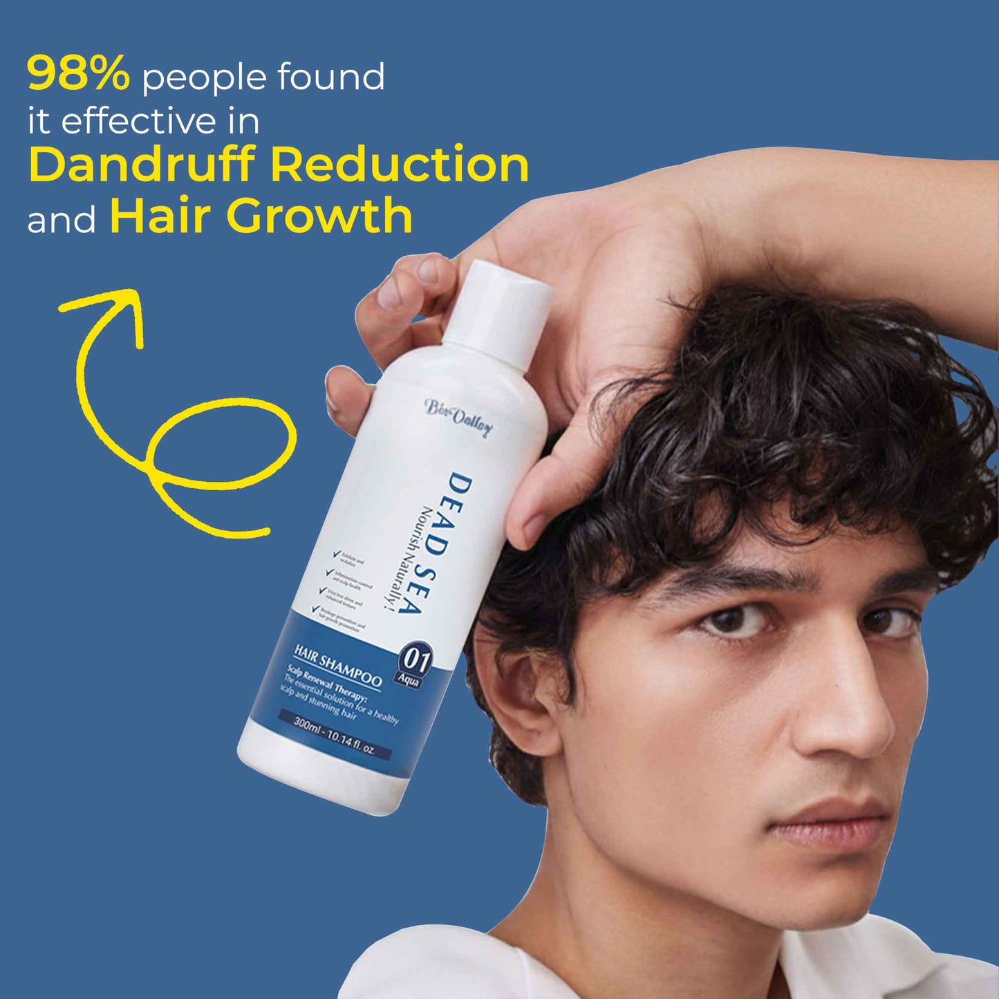 Dead Sea Shampoo for Oily Itchy Scalp & Dandruff
