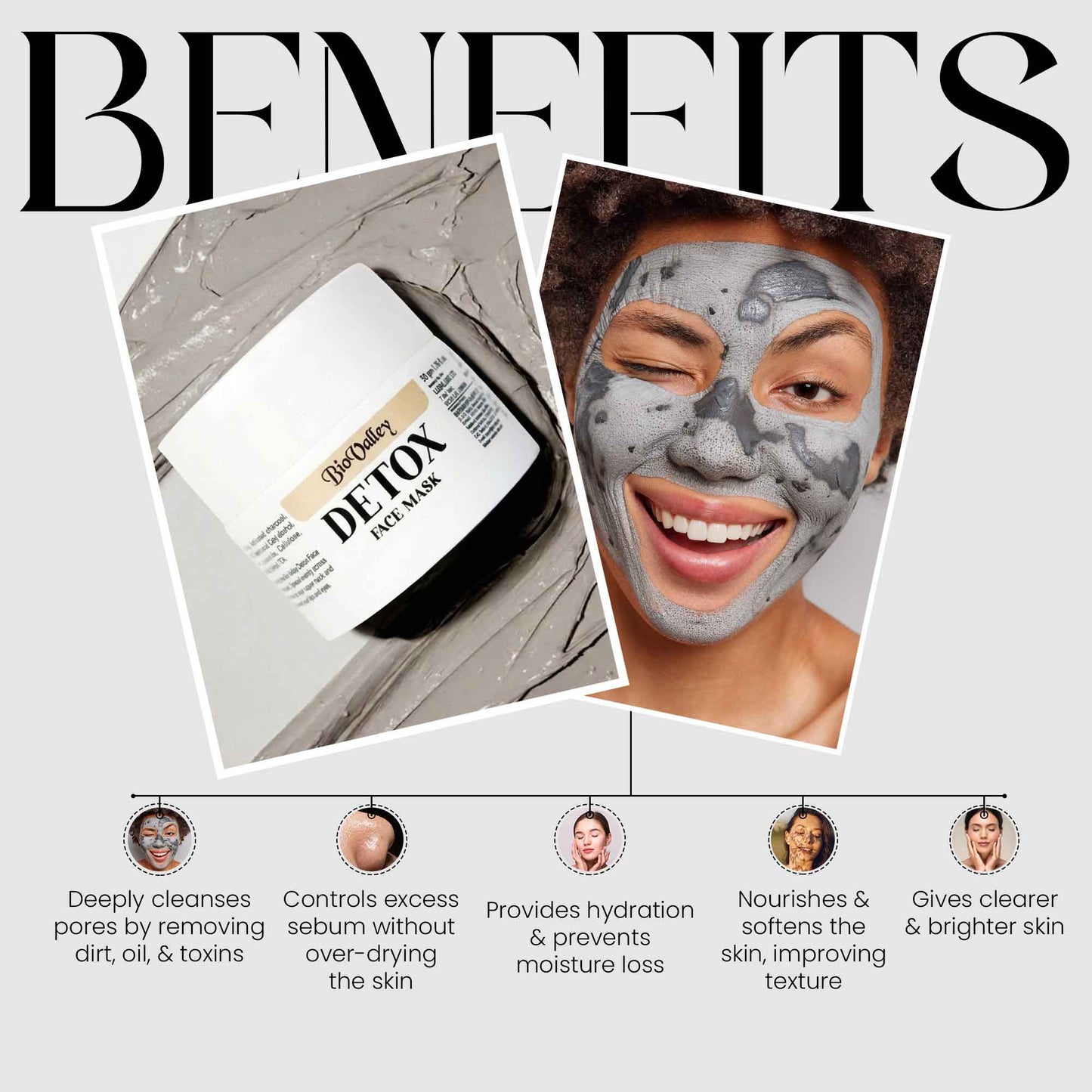 Detox Face Mask for All Skin Type & Clogged Pores