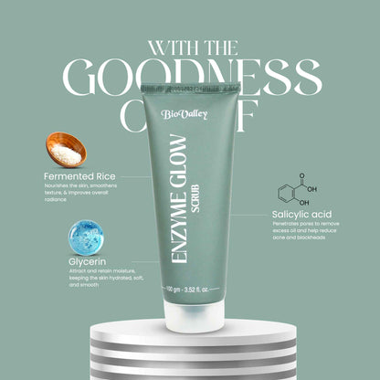 Enzyme Glow Face & Body Scrub with Papain for Smooth, Radiant Skin