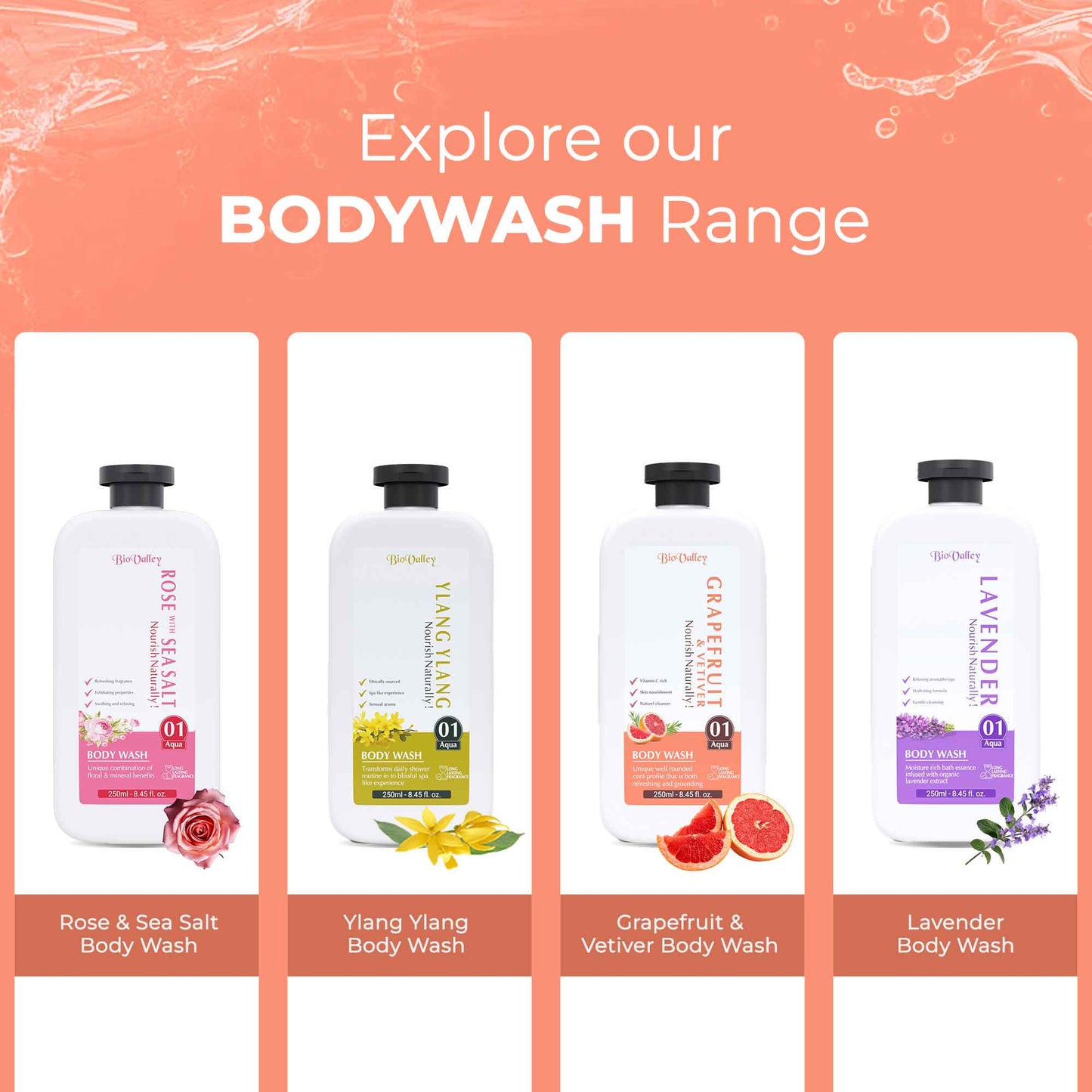 Grapefruit & Vetiver Body Wash for Fresh, Hydrated Skin