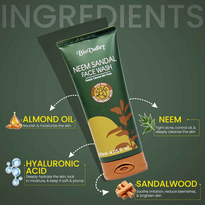 Neem Sandal Face Wash for Acne-Prone & Oily Skin