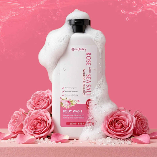 Rose & Sea Salt Body Wash for Smooth, Radiant Skin