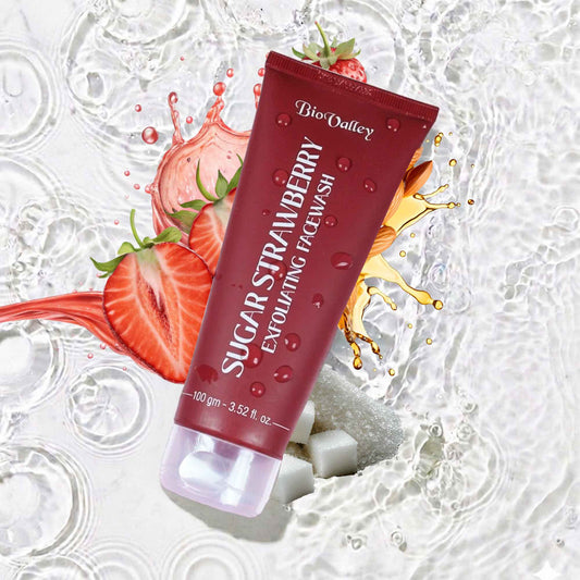 Sugar Strawberry Facewash & Exfoliator for Smooth, Fresh & Glowing Skin