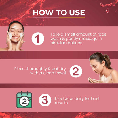 Sugar Strawberry Facewash & Exfoliator for Smooth, Fresh & Glowing Skin