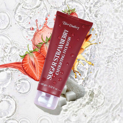 Sugar Strawberry Facewash & Exfoliator for Smooth, Fresh & Glowing Skin