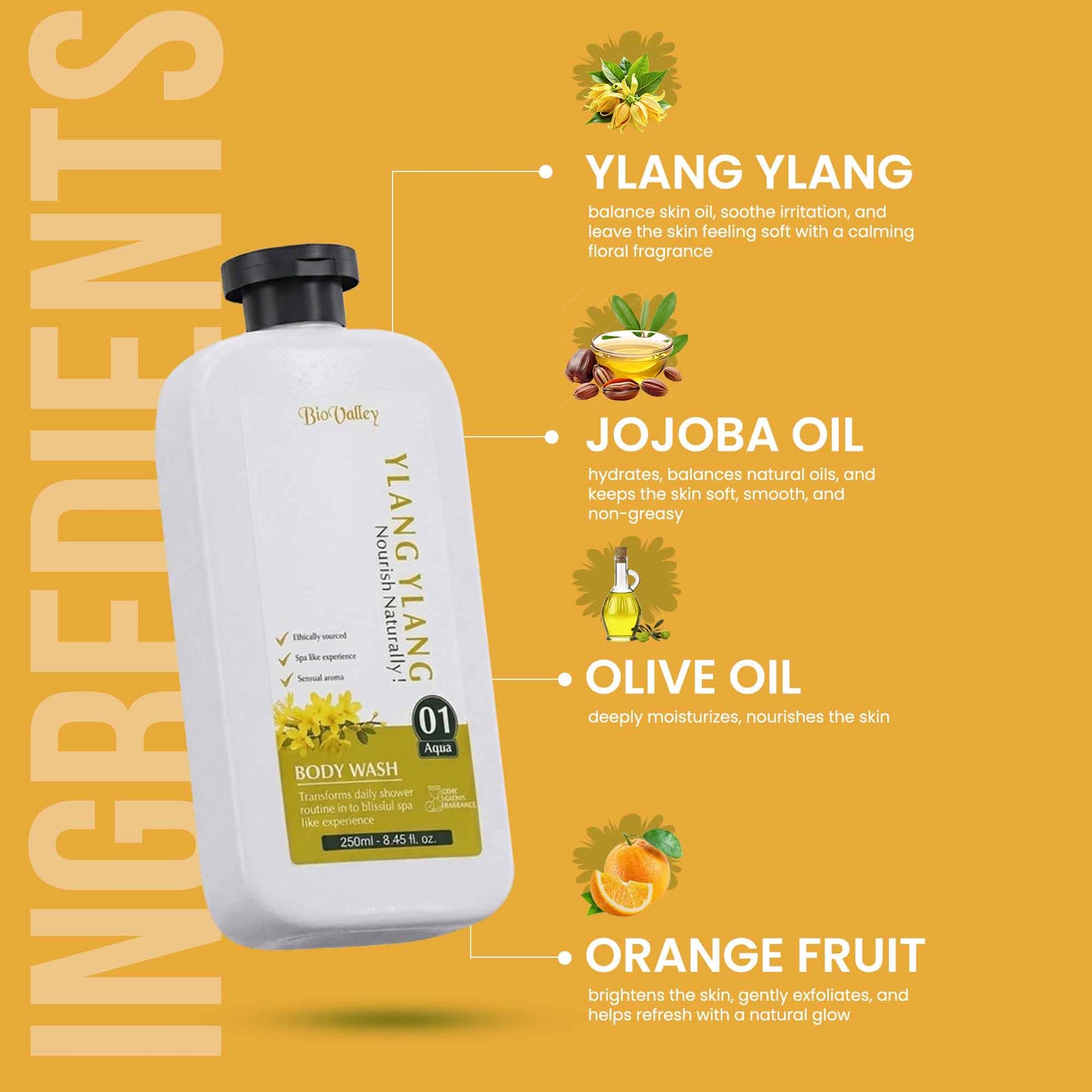 Ylang Ylang Body Wash for Soft, Balanced & Nourished Skin